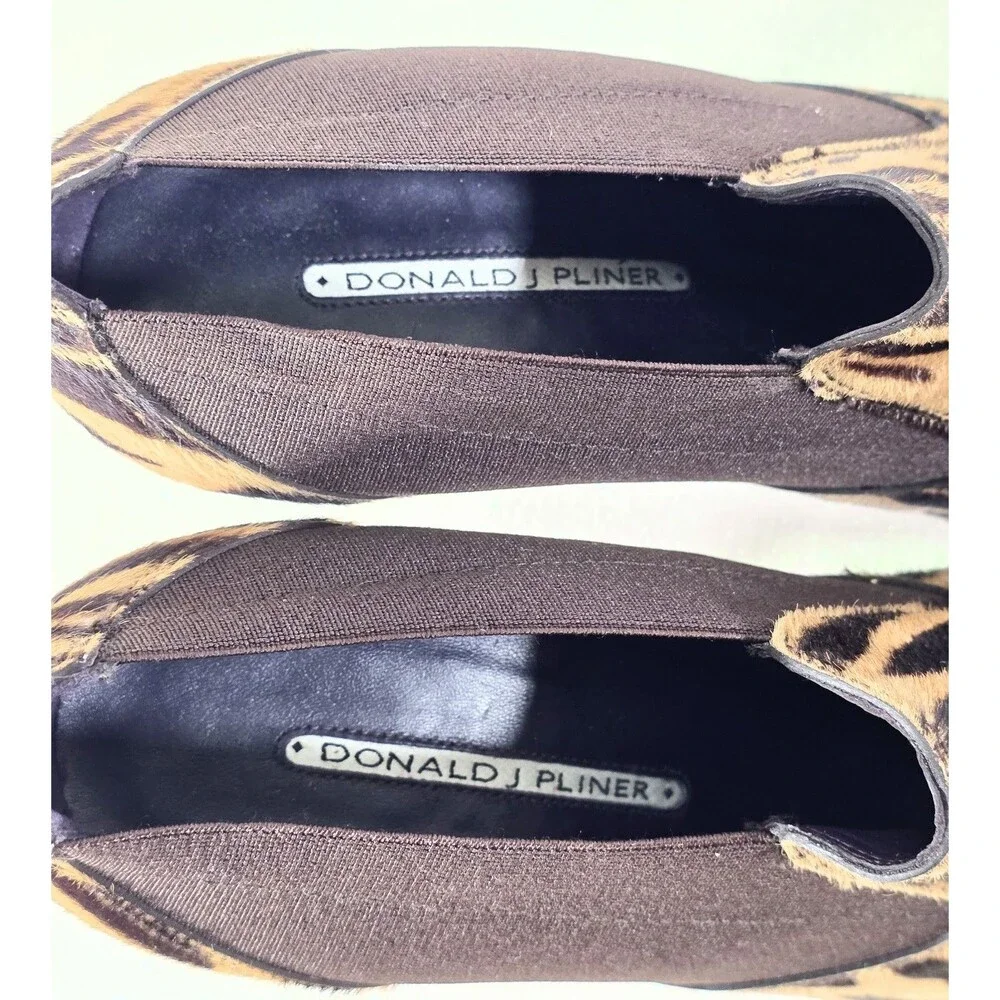 Donald J Pliner Medea S4 Haircalf Leopard Print Heels Spain Size 10 Pointed